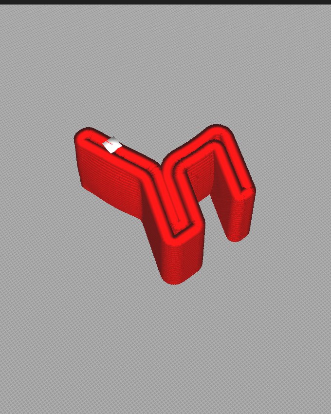 Chair 3D model in the slicer
