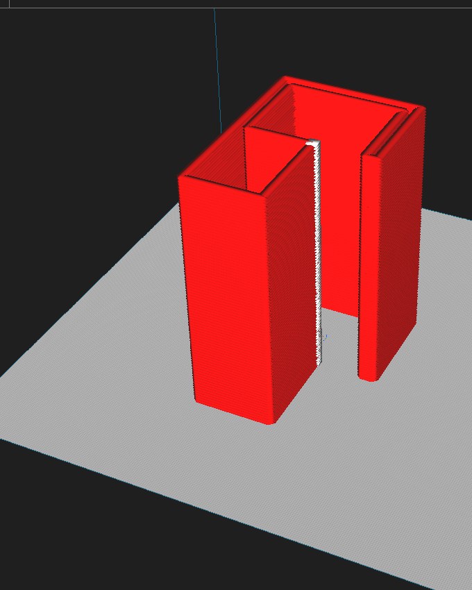 Desk 3D model in the slicer