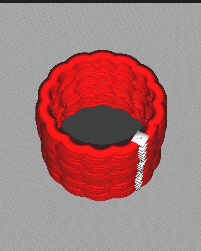 Rope pattern flower pot 3D model in the slicer