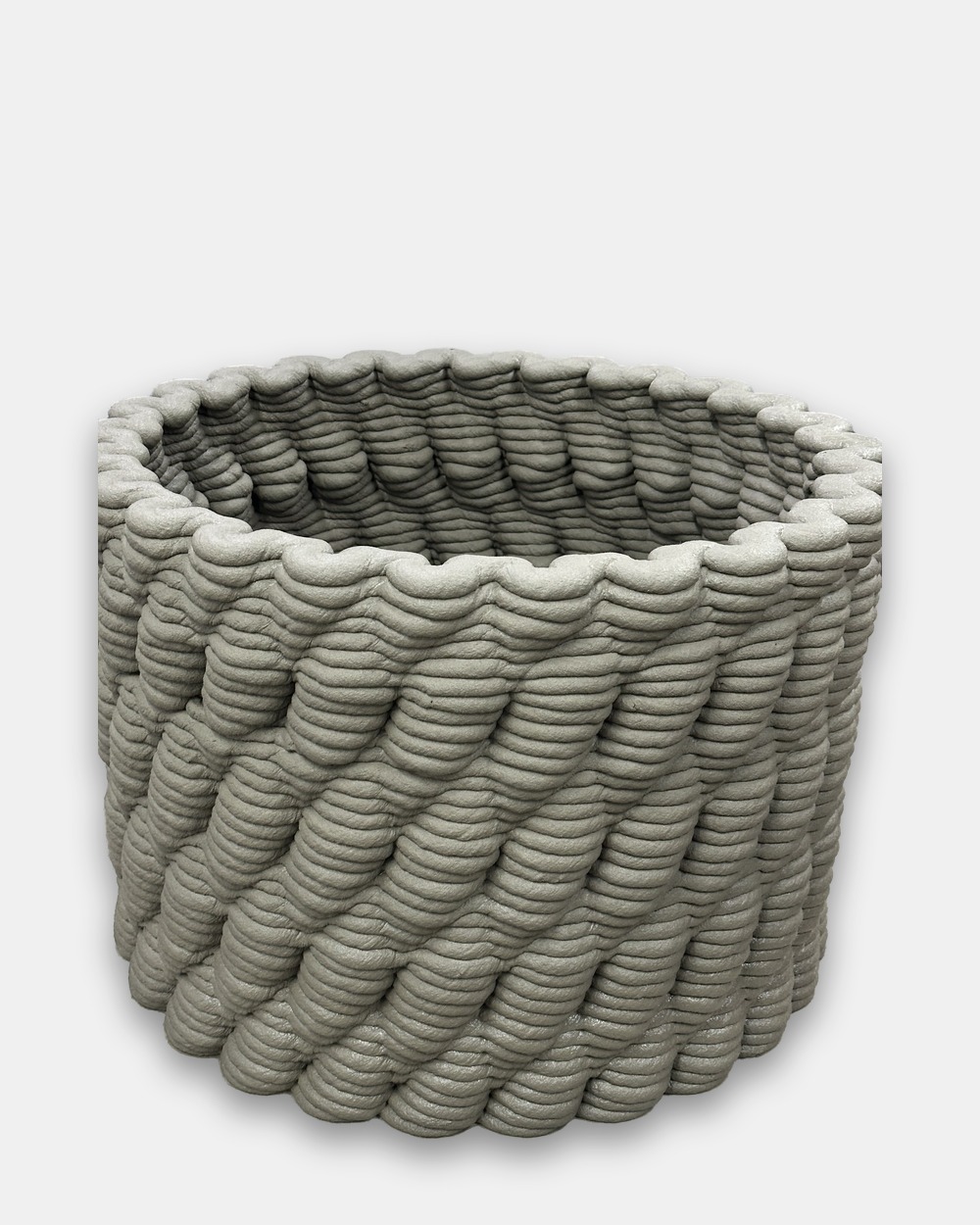 Finished rope pattern flower pot