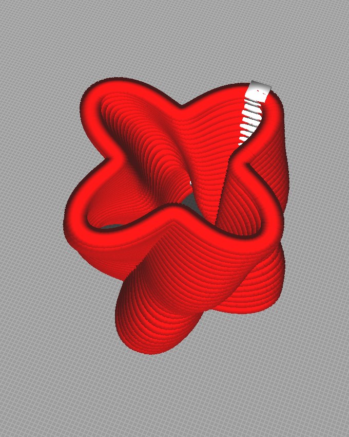 Star shaped planter 3D model in the slicer