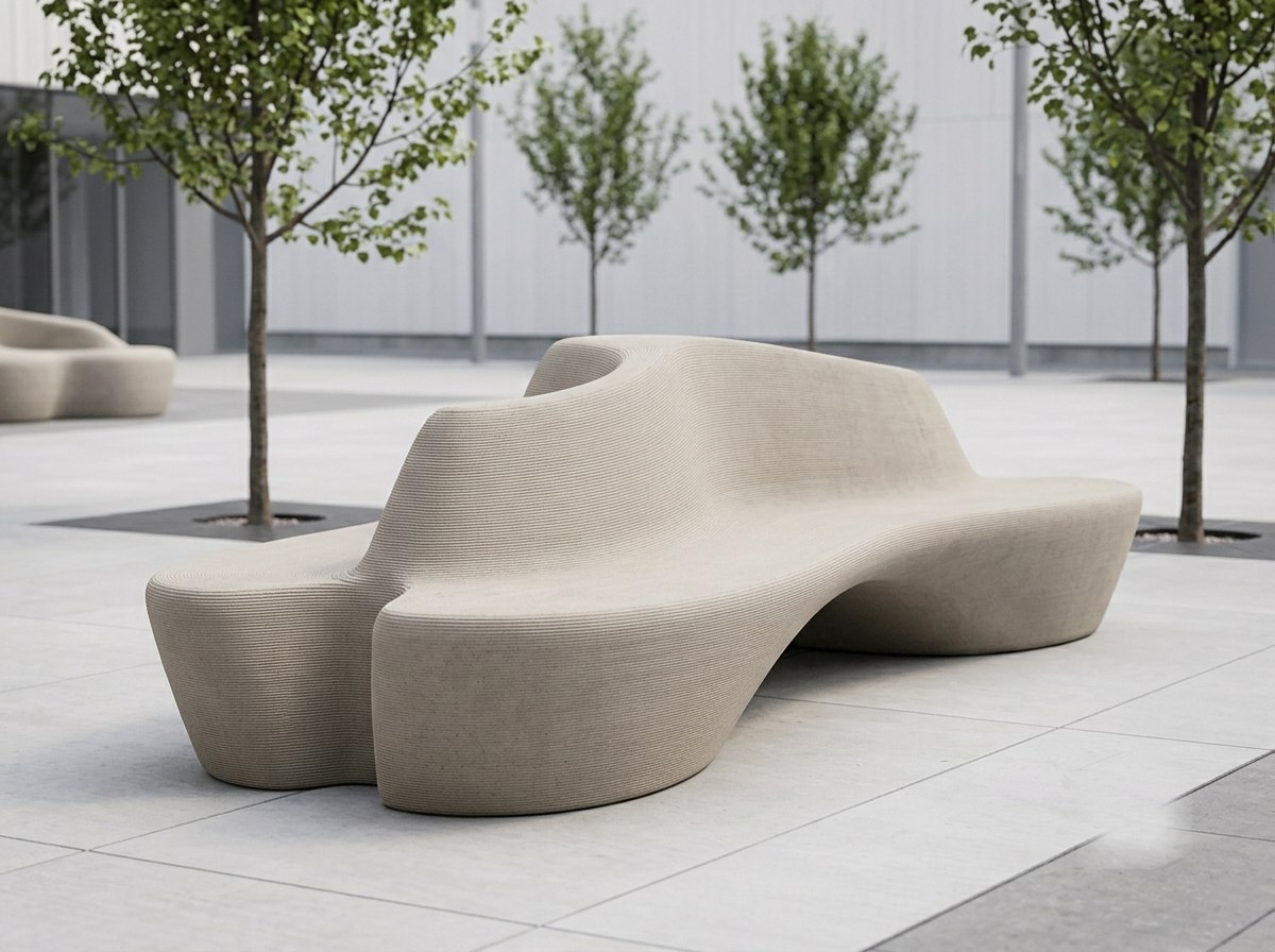 Sculptural Outdoor Bench
