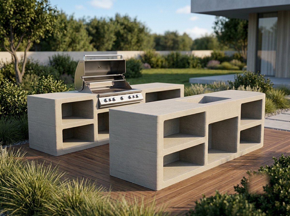 Custom Outdoor Kitchen Island